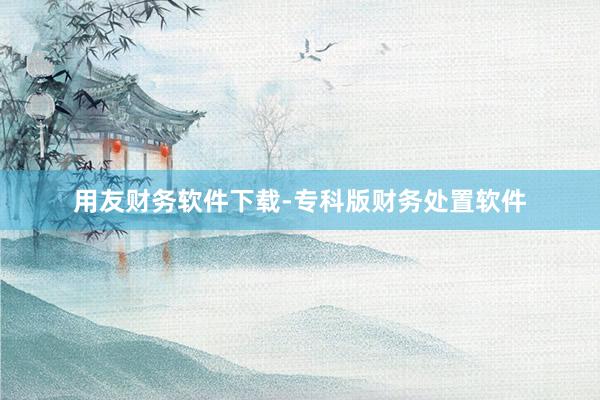 用友财务软件下载-专科版财务处置软件